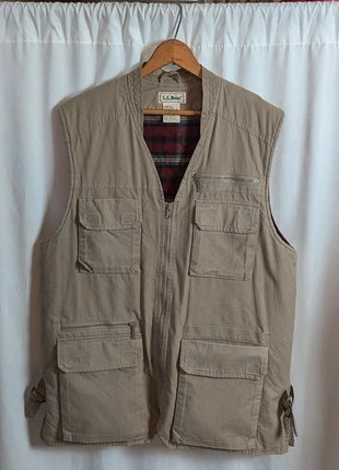 Vintage L.L. Bean Fishing Vest Khaki Utility Outdoor Workwear Style, brand: L.L. Bean, condition: Very good, size: One size, £34.00, £36.40 includes Buyer Protection