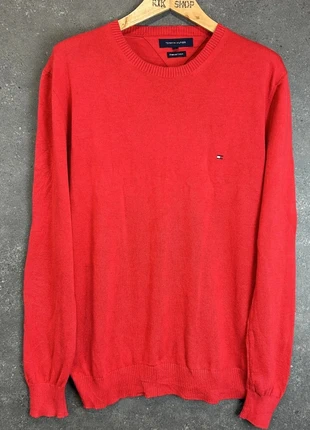 Tommy Hilfiger Pull Col V  Rouge L Homme Coton #0347, marque: Tommy Hilfiger, état: Très bon état, taille: L, 35,90 €, 38,40 € Protection acheteurs (Pro) incluse