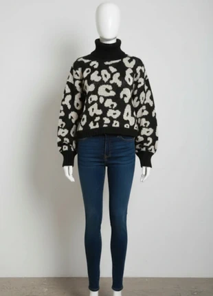 Maglioncino pullover a collo alto morbido e caldo leopardato animalier, marque: Made In Italy, état: Très bon état, taille: S / 36 / 8, 6,40 €, 7,42 € Protection acheteurs incluse