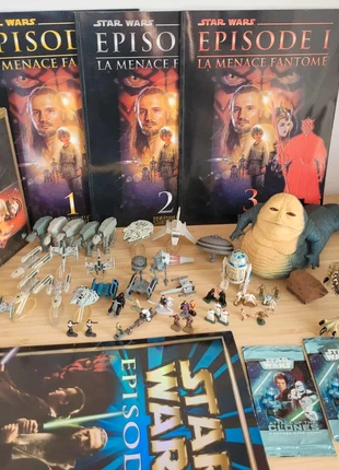 Lot Star Wars Vintage Épisode I + Micro Machines + R2-D2 1977 + VHS, marca: Star Wars, estado: Bom, tamanho: Prematuro, até 44 cm, €50.00, €53.20 inclui Proteção do Comprador