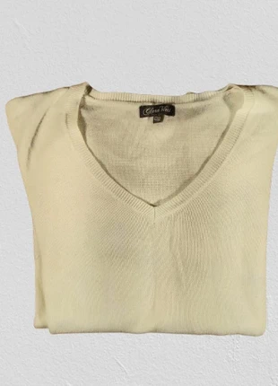 Pull Clara Vitti femme beige – Taille L – Coton léger, estado: Muito bom, tamanho: L / 40 / 12, €6.00, €7.00 inclui Proteção do Comprador