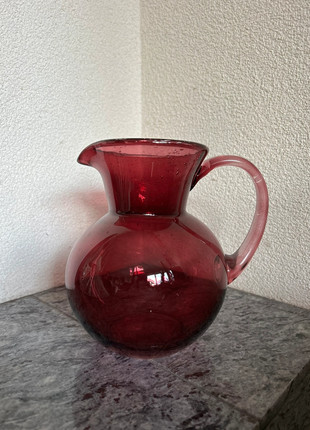 Vintage hand-blown pink glass carafe pitcher, brand: Antique, condizioni: Ottime, €20.00, €21.70 include la Protezione acquisti