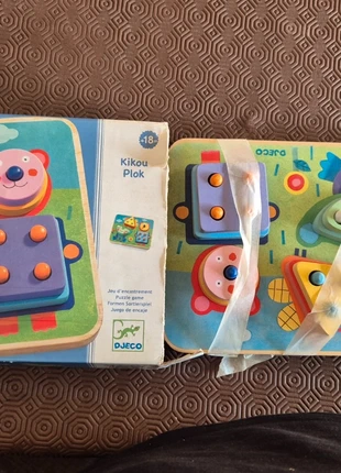 Puzzle d'encastrement Kikou plok Djeco, marca: Djeco, estado: Bueno, tamaño: 12-18 meses / 80 cm, 8,00 €, 9,10 € Protección al comprador incluida