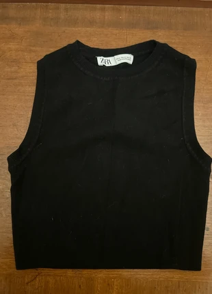 Black tank top, marca: Zara, estado: Muy bueno, tamaño: M / 38 / 10, 5,00 €, 5,95 € Protección al comprador incluida