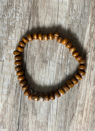 Bracelet élastique perles bois marron vintage, condizioni: Nuovo senza cartellino, €2.99, €3.84 include la Protezione acquisti