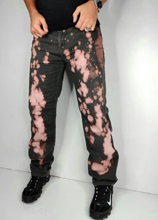 Jean droit regular baggy kaki rose délavé Gate T.46, marque: Gate, état: Très bon état, taille: XL, 12,00 €, 13,30 € Protection acheteurs (Pro) incluse