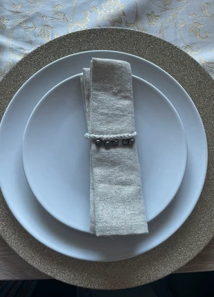 Lot de 6 serviettes Maisons du Monde avec ronds de serviette, brand: Maisons du Monde, condition: New without tags, €20.00, €21.70 includes Buyer Protection