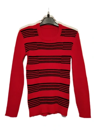Vintage Y2K Red & Black Knit Jumper, brand: y2k, condition: Very good, size: S / 8, £6.00, £7.00 includes Buyer Protection