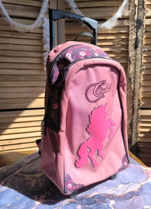 Grand cartable à roulettes rose 🦄 licorne pailletée 🎈🎈, marca: cybel, estado: Bom, €7.80, €8.89 inclui Proteção do Comprador Pro