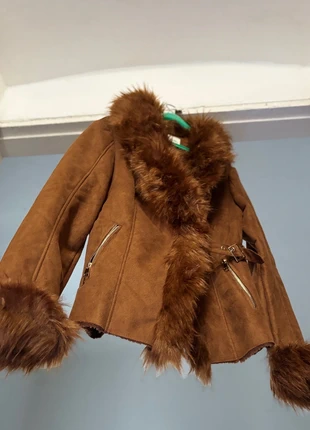 Vintage-Style Brown Faux Suede Coat with Faux Fur Trim – Cozy & Chic, marke: Gorgeous, zustand: Neu, größe: L / 40 / 12, 30,00 €, 32,20 € inklusive Vinted-Käuferschutz