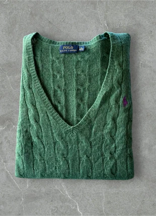 Cable Knit Sweater / pull torsadé tressé Ralph Lauren vert vert foncé taille M en laine et cachemire, marke: Ralph Lauren, zustand: Sehr gut, größe: M / 38 / 10, 45,00 €, 47,95 € beinhaltet Vinted-Käuferschutz Pro