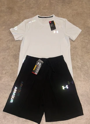 Ensemble Under Armour t-shirt et short noir blanc, brand: Under Armour, condition: New with tags, size: M, €50.00, €53.20 includes Buyer Protection