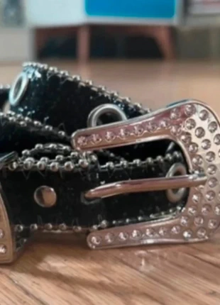 Ceinture paillette argenté strass noir œillet western rock accessory rhinestones y2k cunti 2000s, marca: y2k, estado: Muy bueno, tamaño: 110 cm, 19,90 €, 21,60 € Protección al comprador incluida