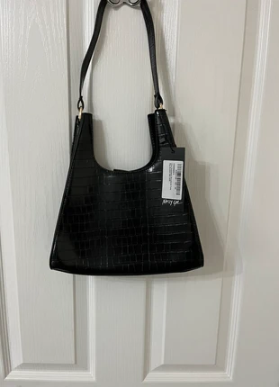 Nasty Gal Embossed Structured Croc Bag Black, brand: Nasty Gal, condition: New with tags, £4.00, £4.90 includes Buyer Protection
