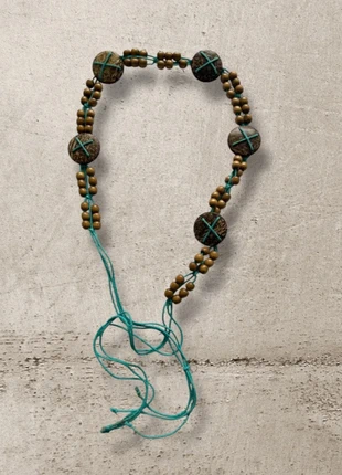 Y2K Boho wooden beaded belt, condition: Very good, size: Adjustable, £6.99, £8.04 includes Buyer Protection Pro