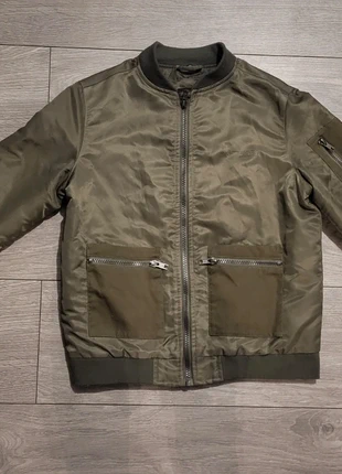 River Island Green Khaki Bomber Jacket - Size 9–10 Years, brand: River Island, condition: Very good, size: 10 years / 140 cm, £4.00, £4.62 includes Buyer Protection