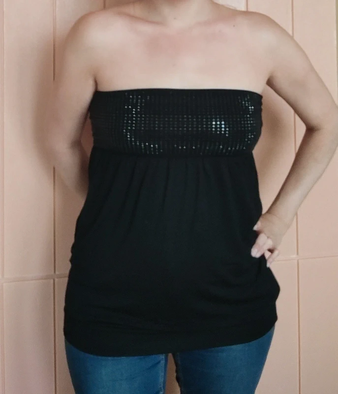 Bustier bordure strass T. 38