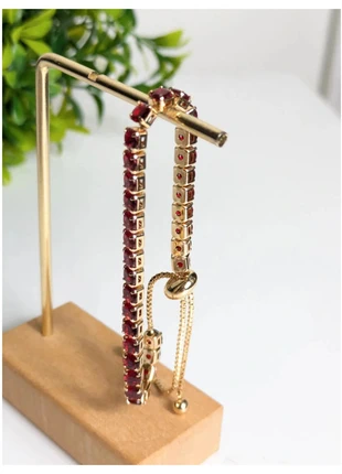 Gold Bracelet with Red Stones oo, brand: NO LABEL, condition: New without tags, £7.00, £8.05 includes Buyer Protection Pro