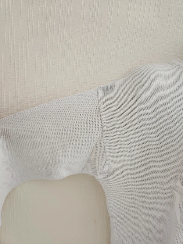 Pull blanc motif diamant H&M XS parfait état 100% coton - photo numéro 6