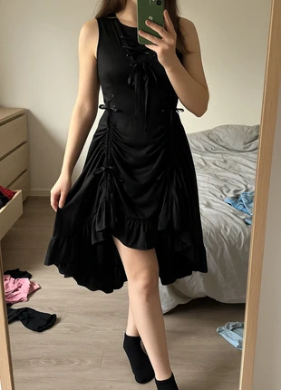 Robe évasé style gothique vintage,emo grunge punk, merk: Gothicana by EMP, staat: Heel goed, maat: S / 36 / 8, € 39,90, € 42,60 inclusief Kopersbescherming