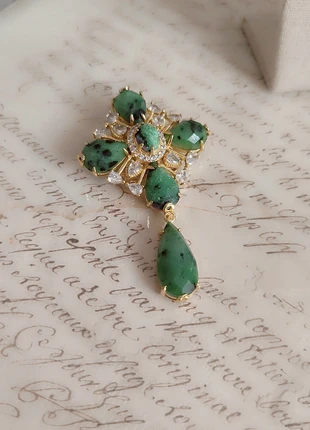Broche en Pierres naturelles Style Ferrandis incroyable, marca: Philippe Ferrandis, estado: Novo sem etiquetas, €46.00, €49.00 inclui Proteção do Comprador Pro