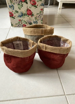 Lots de 3 panières en jute, estado: Novo, €3.00, €3.85 inclui Proteção do Comprador