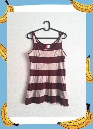 Débardeur rayé bordeaux et beige - Top de tirantes a rayas burdeos y beige (H&M), marca: H&M, estado: Muy bueno, tamaño: M / 38 / 10, 6,99 €, 8,04 € Protección al comprador incluida