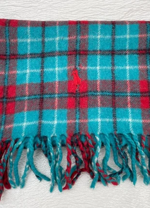 Echarpe Ralph Lauren vintage bicolore bleue rouge 50% Laine d'agneau & Cachemire logo rouge, marque: Ralph Lauren, état: Très bon état, 64,90 €, 68,85 € Protection acheteurs incluse