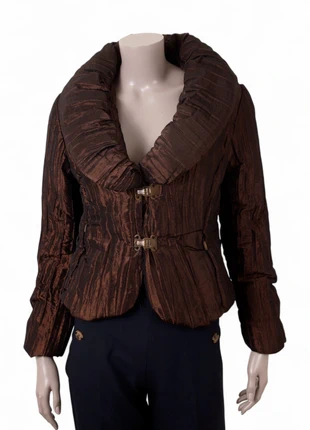 Veste matelassée courte Extenzo Paris – marron texturé – taille L, marque: Extenzo Paris, état: Très bon état, taille: L / 40 / 12, 40,00 €, 42,70 € Protection acheteurs incluse