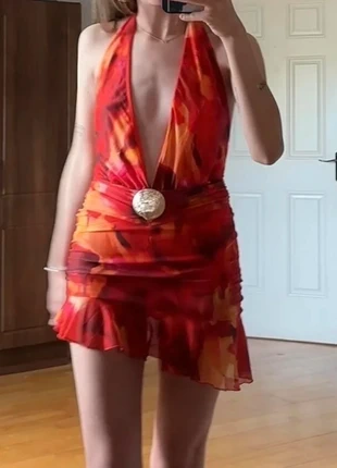 Robe rouge été M courte, décolletée, neuve et sexy, marque: marque indépendante, état: Neuf avec étiquette, taille: M / 38 / 10, 35,00 €, 37,45 € Protection acheteurs incluse