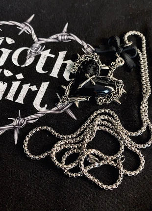 Gothic Girl Black Heart Pendant & Chain. Goth. Gothic. Punk. Alt, brand: gothic, condition: Very good, £10.00, £11.20 includes Buyer Protection