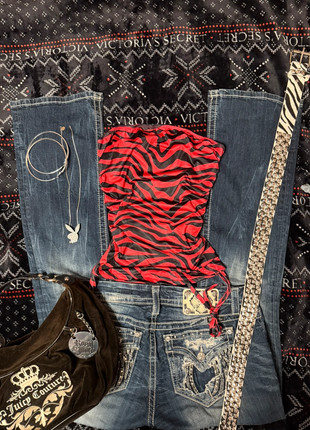 y2k hot pink zebra print strapless top, marque: Vintage Dressing, état: Très bon état, taille: XS / 34 / 6, 18,00 €, 19,60 € Protection acheteurs incluse