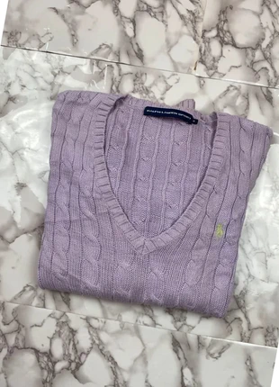 Pull Torsadé Col V Bleu Clair Ralph Lauren Taille L, brand: Ralph Lauren, condition: Very good, size: L / 40 / 12, €29.99, €32.19 includes Buyer Protection