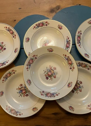 Lot de 6 assiettes creuses Sarreguemines modèle Guy, marque: Sarreguemines, état: Très bon état, 30,00 €, 32,20 € Protection acheteurs incluse