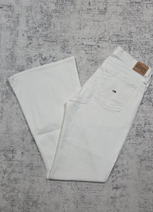 👖 Tommy Hilfiger Denim Hipster Flare Bootcut Blanc W31 L30 (FR 40/42 M) Vintage 2000’s, marca: Hilfiger Denim, estado: Muito bom, tamanho: M / 38 / 10, €69.99, €74.19 inclui Proteção do Comprador Pro