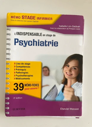 Livre infirmier l’indispensable en stage en psychiatrie, zustand: Sehr gut, 1,50 €, 2,28 € inklusive Vinted-Käuferschutz