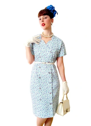 Robe blazer à pois vintage fabriquée en France années 80 style années 50 rétro pinup Taille XL, marque: La Maison du Jersey, état: Très bon état, taille: XL / 42 / 14, 30,00 €, 32,20 € Protection acheteurs (Pro) incluse