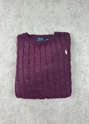 Pull Ralph Lauren torsadée violet taille S, brand: Ralph Lauren, condition: Very good, size: S, €45.00, €47.95 includes Buyer Protection Pro