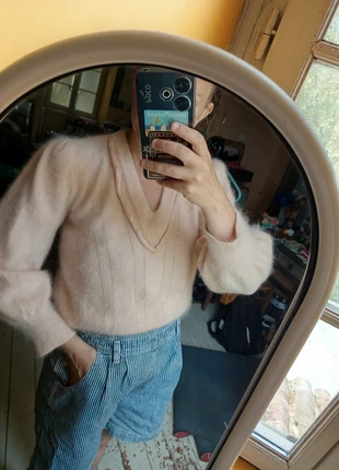 Pull laine col v rose vintage, brand: Vintage Dressing, condizioni: Buone, taglia: S / IT 40 / EU 36, €12.00, €13.30 include la Protezione acquisti