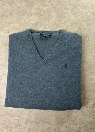 Pull col V en laine Ralph Lauren taille S gris bleuté, marke: Ralph Lauren, zustand: Sehr gut, größe: S / 36 / 8, 39,00 €, 41,65 € inklusive Vinted-Käuferschutz