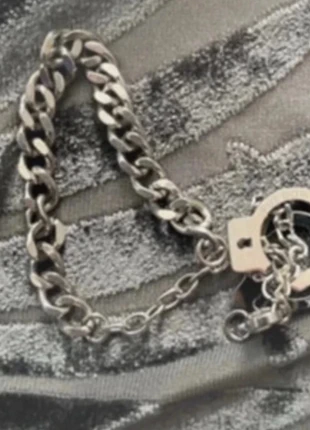 NWT silver plated chain bracelet with handcuff pendant, brand: LOOK, condition: New without tags, £10.00, £11.20 includes Buyer Protection