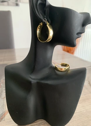 Boucles d’oreilles créoles larges vintages dorées 22 mm, marca: Tendance, estado: Muy bueno, 7,90 €, 9,00 € Protección al comprador Pro incluida