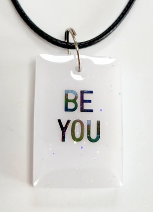 Be You handmade pendant necklace one off chunky jewellery black & white pendant, brand: K&S, condition: New without tags, £2.00, £2.80 includes Buyer Protection Pro