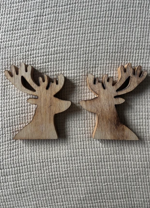 Set van 2 Houten Rendieren – Gezellige Kerstdecoratie, état: Très bon état, 10,00 €, 11,20 € Protection acheteurs incluse