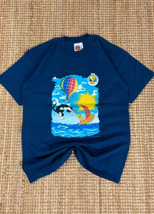 Tshirt Manches Courtes Bleu Marine Looney Tunes Y2K Vintage Floqué Twenty, titi & Grosminet Taille S, marque: Looney Tunes, état: Très bon état, taille: S, 25,00 €, 26,95 € Protection acheteurs (Pro) incluse