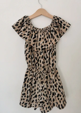 Name It Leopard Print Off Shoulder Romper 6Y, brand: Name It, condition: Very good, size: 6 years / 116 cm, €2.00, €2.80 includes Buyer Protection