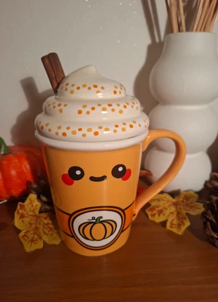 Mug avec couvercle pumpkin latte citrouille 🎃 automne automn, marque: foodie mals, état: Neuf avec étiquette, 14,00 €, 15,40 € Protection acheteurs incluse