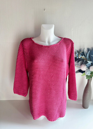 Pull Damart – Taille 50 – grosse maille rose fuchsia, marque: Damart, état: Très bon état, taille: 5XL / 50 / 22, 14,99 €, 16,44 € Protection acheteurs incluse