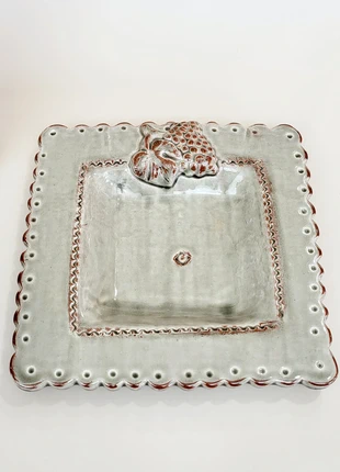 Porte-bijoux carré en céramique | Vide-poche taupe | Création Fleur de Terre, brand: Unique, condition: Very good, €12.99, €14.34 includes Buyer Protection Pro