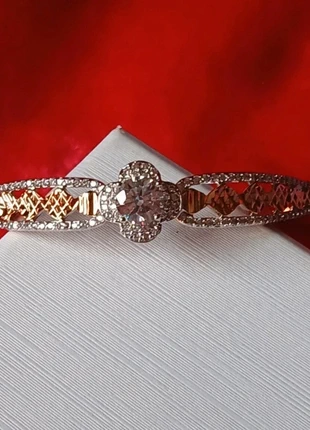 Gold plated zirconia bangle bracelet, brand: Xuping, condition: New without tags, £7.00, £8.05 includes Buyer Protection Pro